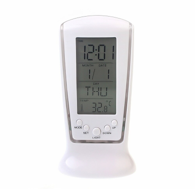 Picture of Multifunction Calendar Temperature Digital Alarm Clock With Blue Back Light Electronic Calendar Thermometer Led Clock With Time - Wall Clock - wall clock