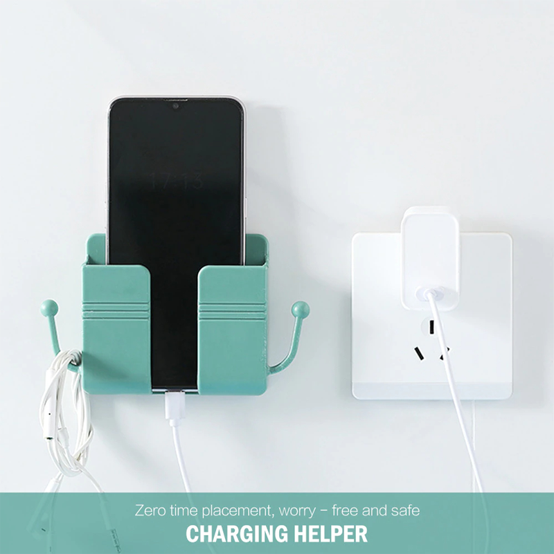 Picture of 1PCS Wall Mounted Organizer Box Punch Free TV Remote Control Storage Mounted Phone Plug Wall Holder