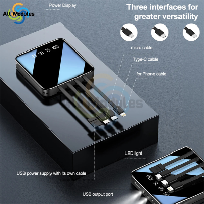 Picture of Portable Charger Fast Charging Mini Power Bank Charger With Cable Power banks Led Flashlight Power Display