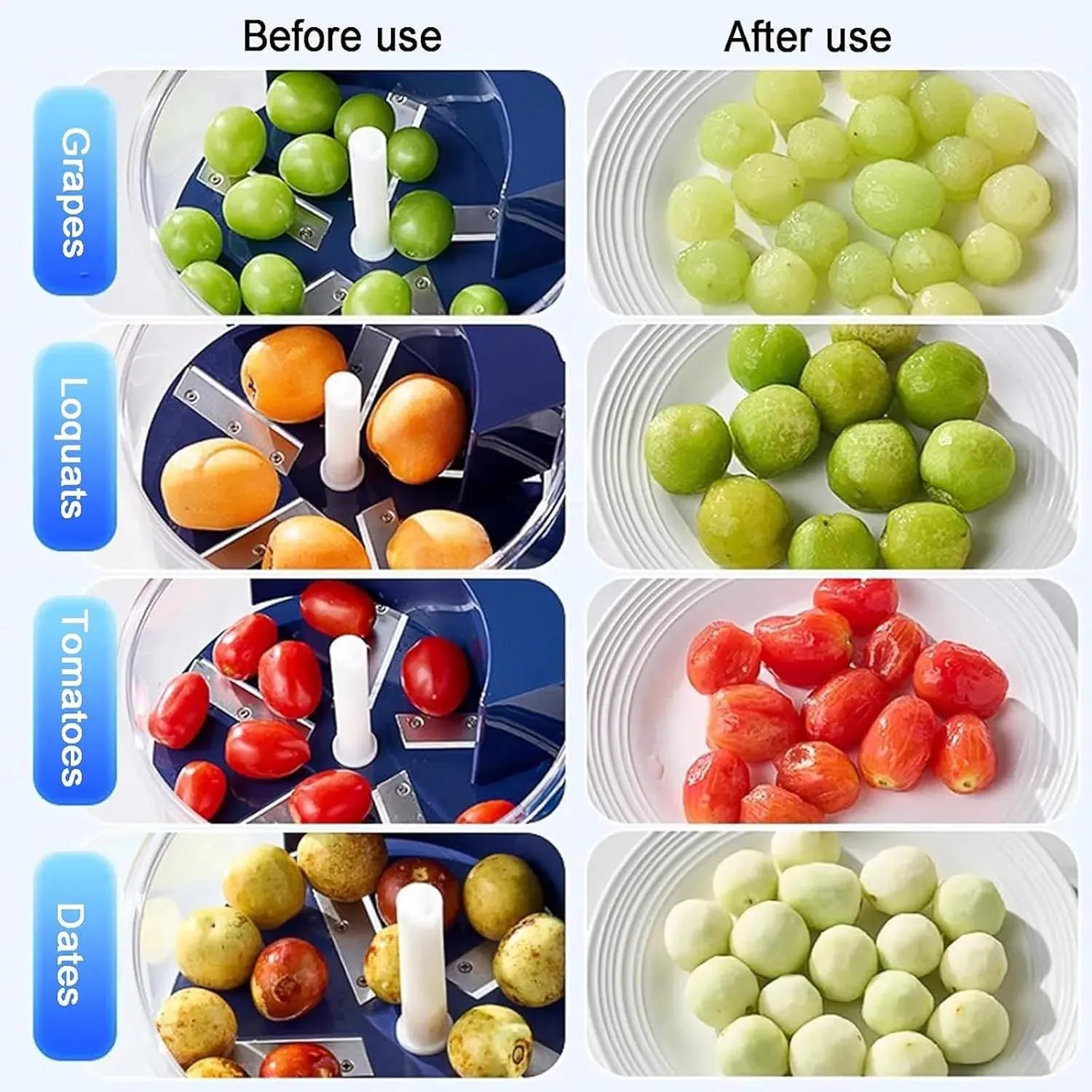 Picture of Automatic Garlic Peeling Machine, Electric Peeler for Fruit and Vegetables, Rechargeable Kitchen Tool for Garlic, Grapes, Tomatoes, Cherries, Family Friendly Fruit Peeler Machine
