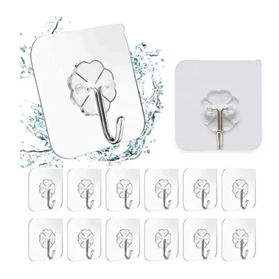 Picture of Hanger Hook For Bathroom Transparent Strong 
Self Adhesive Door Wall Hanger Hooks Suction Heavy Load Rack Cup Soccer 
