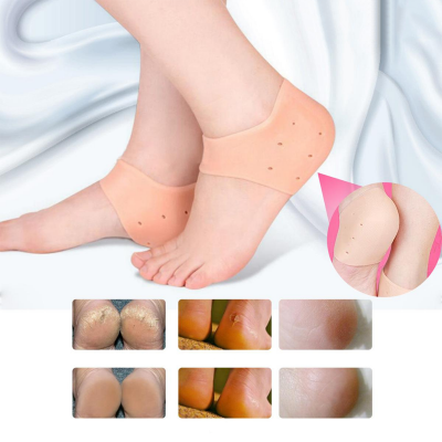 Picture of Silicone Gel Heel Pad Socks for Pain
 Relief for Men and Women (Beige, Free Size) - 1 Pair