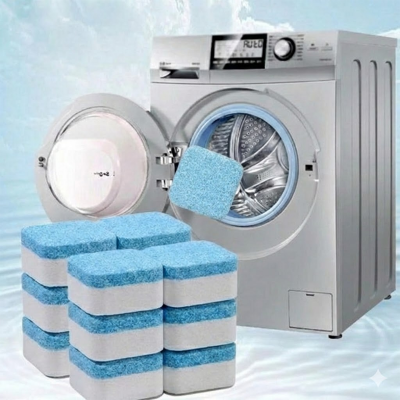 Picture of 12 Pcs Washing Machine Cleaner Washer 
Cleaning Detergent Effervescent Washer Cleaner-Cleaning Products 