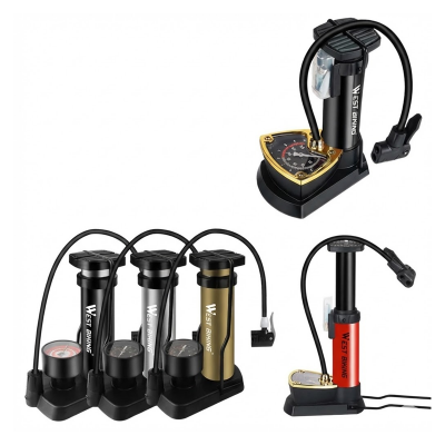 Picture of Outtobe Bike Pump Portable 
Foot Pump Bike Floor Pump Mini Air Inflator High Pressure Bike Pump Household Pump Mtb Bicycle Pump Bike Accessories
