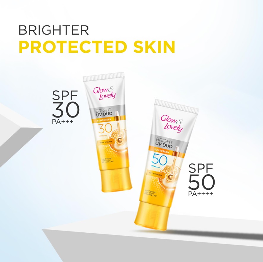 Picture of Glow & Lovely Bright Serum Sunscreen UV DUO SPF50 50g