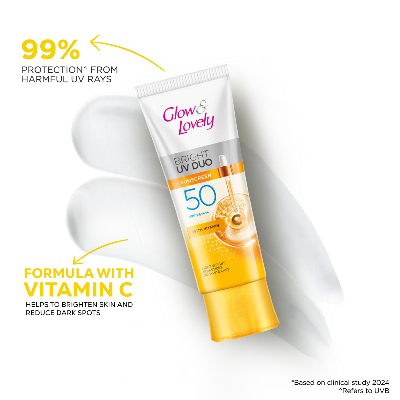 Picture of Glow & Lovely Bright Serum Sunscreen UV DUO SPF50 50g