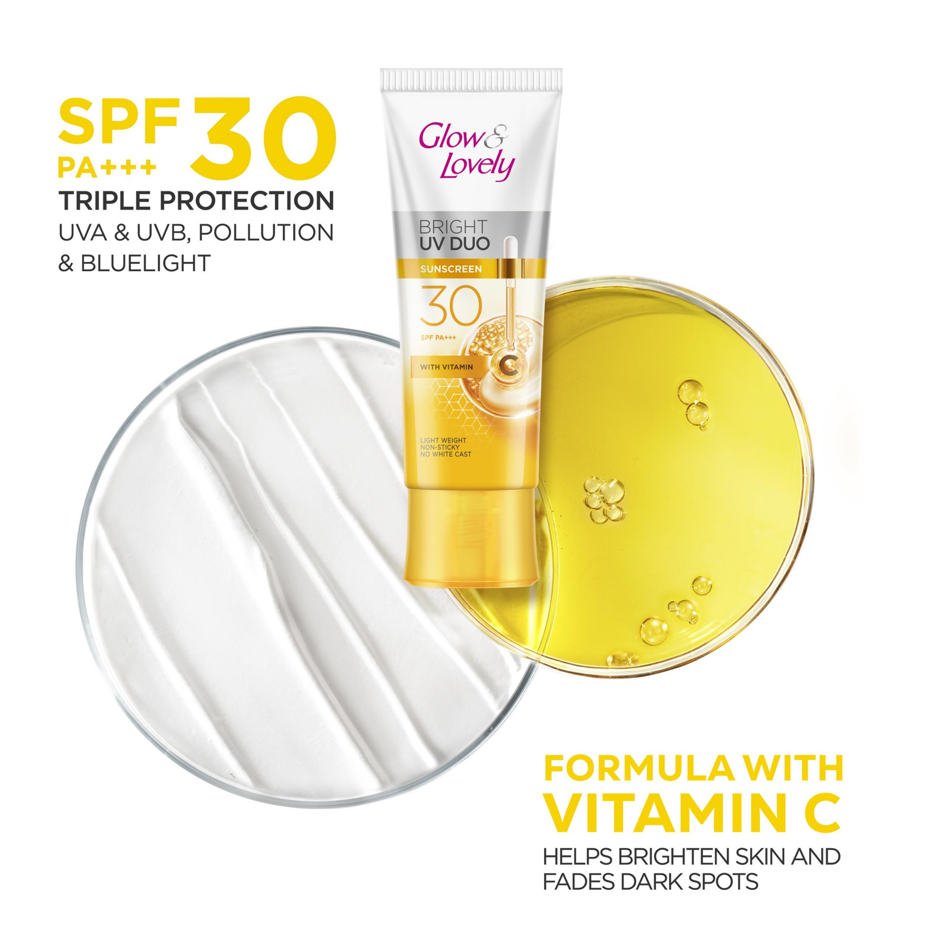Picture of Glow & Lovely Bright Serum Sunscreen UV DUO SPF30 25g