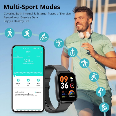 Picture of COLMI P81 Smart Watch IP67 Waterproof Bluetooth Calling 20 MM Silicone Strap