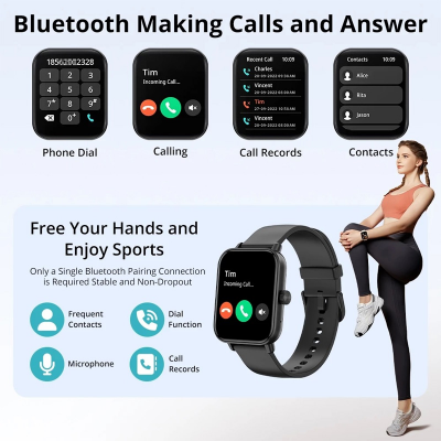 Picture of COLMI P81 Smart Watch IP67 Waterproof Bluetooth Calling 20 MM Silicone Strap