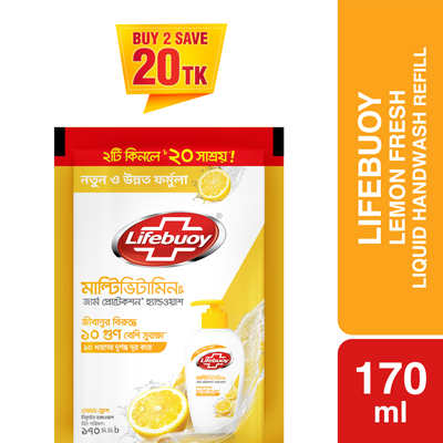 Picture of Lifebuoy Handwash (Soap) Lemon Fresh Refill 170ml (Combo Pack)