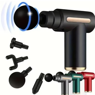 Picture of SL-720 Mini Deep Tissue Therapy Massager Gun – 6 Speed Levels, 4 Interchangeable Heads, Quiet & Portable Muscle Relaxation Tool