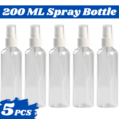 Picture of 200ml Spray bottle Transparent plastic bottle- 5 pcs
