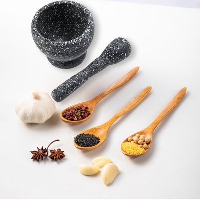 Picture of Garlic Press Multifunctional Medicine Powder Grinding Mortar Jar Multipurpose Spice Garlic Crusher Small Size