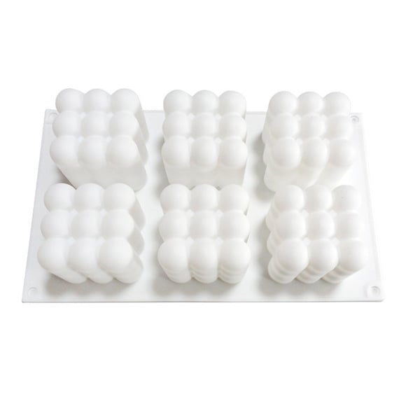 Picture of 6-Piece Rubik's Cube French Mousse Mold Three-Dimensional Magic Ball Silicone Cake Mold DIY Creative Baking Candle Mold