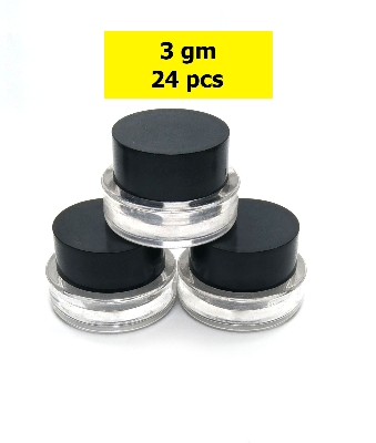 Picture of Empty Plastic Cosmetic Containers 3gm - 24 PCS