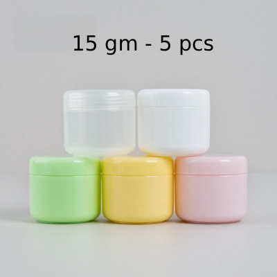 Picture of 15gm Empty plastic cosmetic Jars 5 pcs