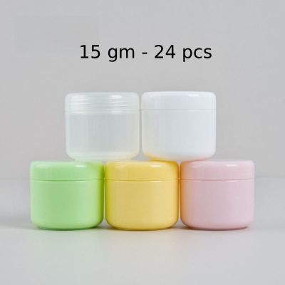 Picture of 15gm Empty plastic cosmetic Jars 24 pcs
