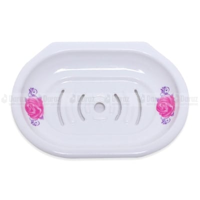 Picture of Soap Case Melamine Single-White And pink