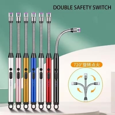 Picture of Long Candle Kitchen Electric Usb Lighters Bbq Rechargeable Hose Torch Electric Plasma Arc Lighter
