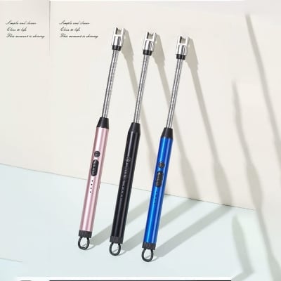 Picture of Long Candle Kitchen Electric Usb Lighters Bbq Rechargeable Hose Torch Electric Plasma Arc Lighter