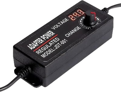 Picture of DC 3V To 24V (Approx) Adjustable Power Supply With Voltage Display/ 220V to 12V Universal Adapter