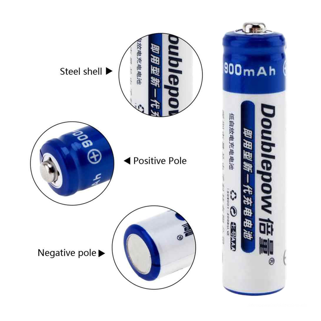 Picture of 2pcs AAA DP900 1.2V 900mAh Rechargeable Battery AAA Battery 10440 Battery AAA Rechargeable Battery 1.2V Rechargeable Battery 900mAh Battery Triple A Battery 1.2V Battery For TV Remote Control Car Toy