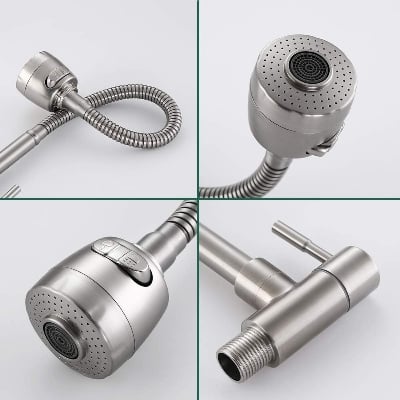 Picture of Kitchen Sink Faucets Single Lever Kitchen Sink 360° Swivel Wall Mounted Basin Mixer Tap for Kitchen Only Cold Water