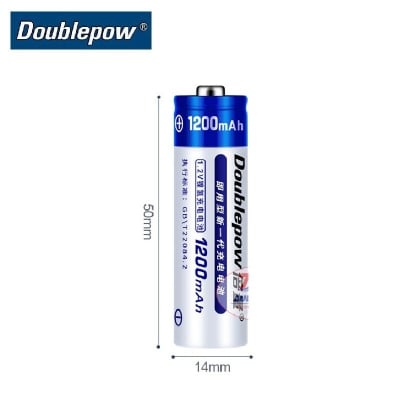 Picture of 2pcs Doublepow AA 1.2v 1200mAh NiMH Rechargeable Battery