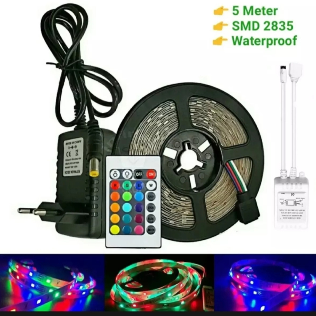Picture of RGB Led Strip Light 2835 Waterproof Flexible- 4 Color DC12V 5 Meter