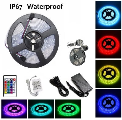 Picture of 16 Color 5M RGB 5050 LED Strip light 300 SMD 24 Key Remote