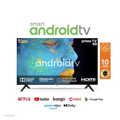 Picture of prime TV 43" TV FHD Frameless Voice Control Android Smart TV