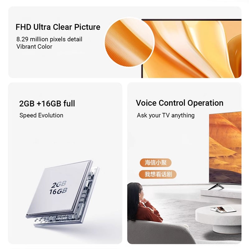 Picture of prime TV 43" TV FHD Frameless Voice Control Android Smart TV