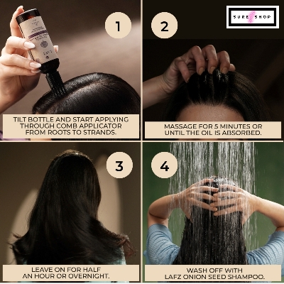 Picture of Lafz Essential Onion And Black Seed Hair Oil (100ml)