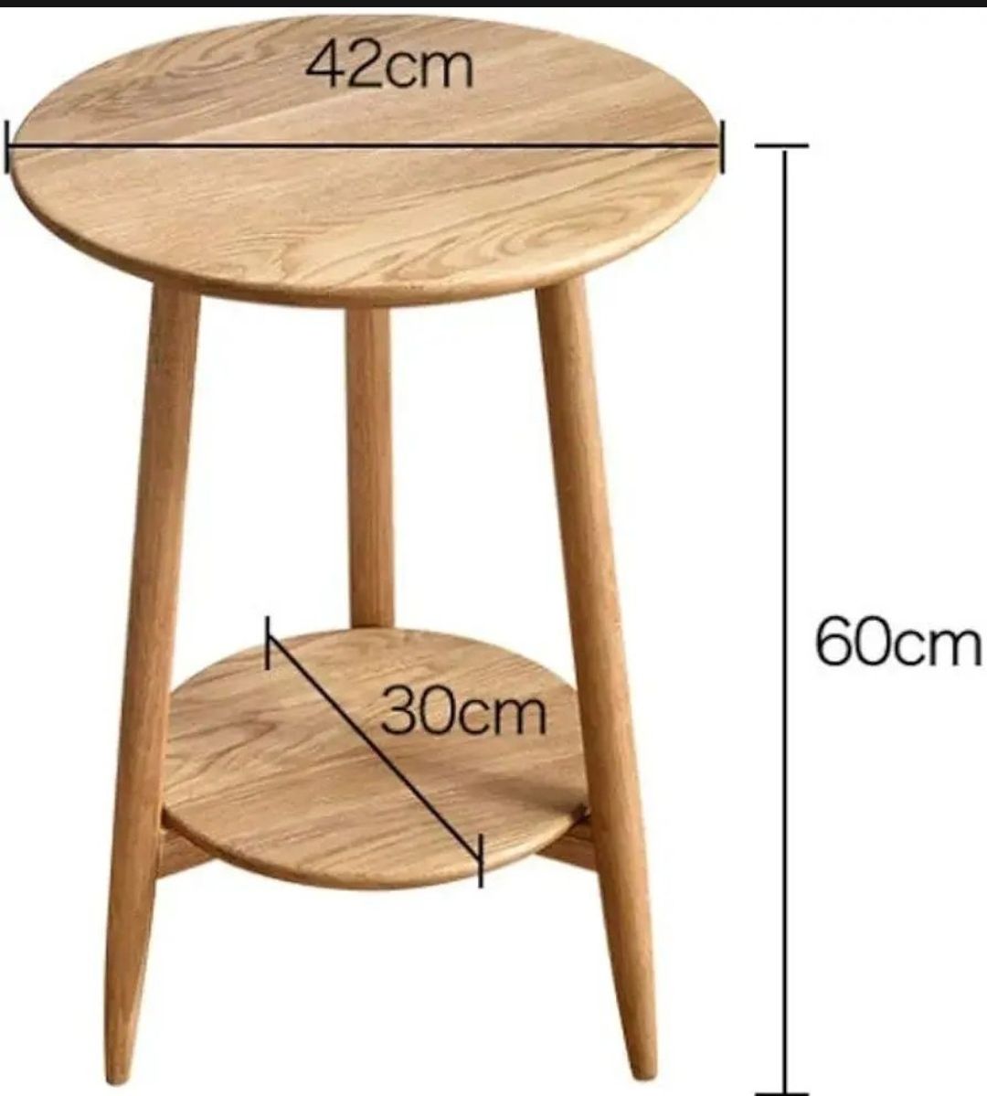 Picture of wooden Coffee Table Size : 42x60 cm.