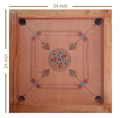 Picture of 24 inches Carrom board - {With coins and Boric Powder}