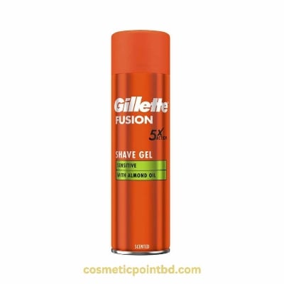 Picture of Gillette Fusion 5 Shave Gel Sensitive With Almond Oil 200ml