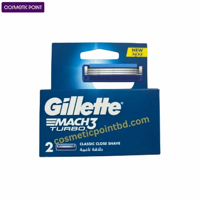Picture of Gillette Mach3 Turbo Manual Shaving Razor Blades - (2 Cartridge)