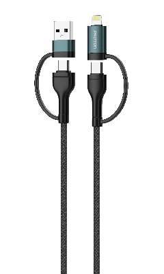 Picture of Proton Fast Charging-USB Cable-Spark- 4 IN 1Nylon Braided 4in1 Cable 27W/60W