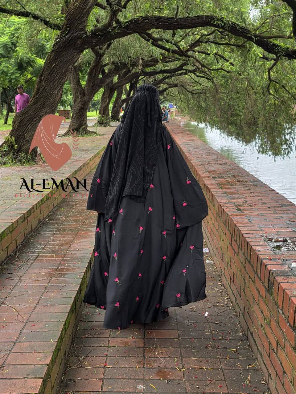 Picture of Borqa Cerry Embroidery Borka - Unique Design Handcrafted Embroidered Top for Women