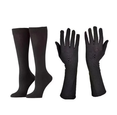 Picture of Muslim women hand& leg gloves