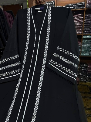 Picture of cerry embroidery abaya borka very fashionable and comfortable design