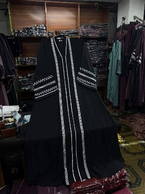 Picture of cerry embroidery abaya borka very fashionable and comfortable design