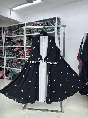 Picture of cerry embroidery abaya New regular outer borka