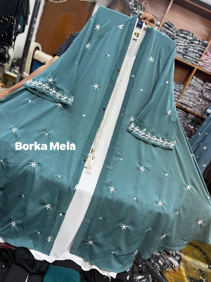 Picture of borqa new degin dobai cerry febris embroidery borqa