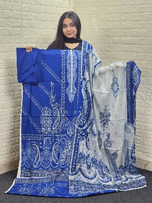 Picture of jomjom swiss cotton Pakistani  three pice