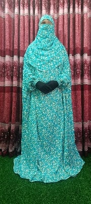 Picture of khimar hijab nekab lilen long floor tuch for Muslim women nekab