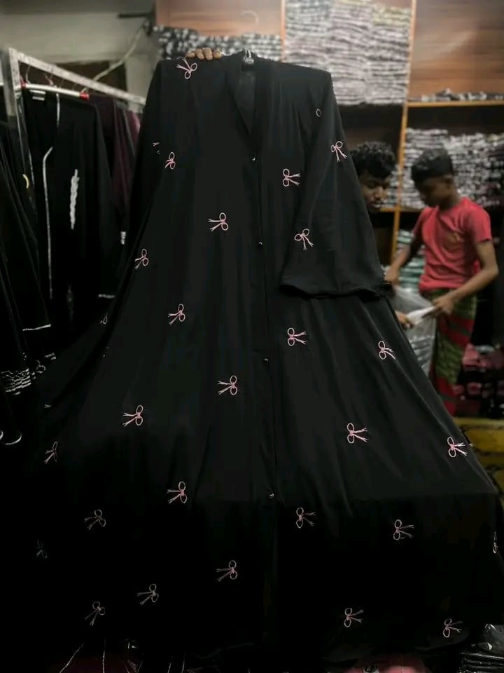 Picture of borqa dobai cerry febris embroidery borqa