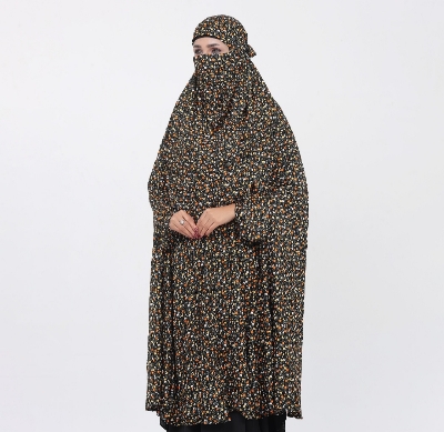 Picture of Nikab Khimar Hijab for Muslim Women Modesty Full Coverage Face Veil Headscarf for Married Ladies