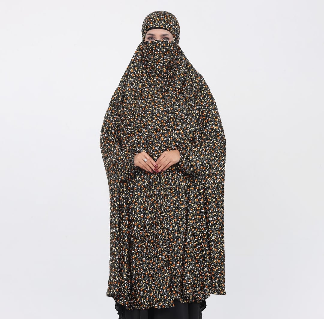 Picture of Nikab Khimar Hijab for Muslim Women Modesty Full Coverage Face Veil Headscarf for Married Ladies