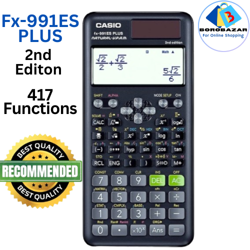Picture of Fx 991 Es Plus Calculator, Sceintific calculator, fx 991 es plus calculator original, scientific calculator fx 991, 991 es plus calculator, 991es calculator, 991es plus calculator, 2nd edition, best calculator for students. Black.